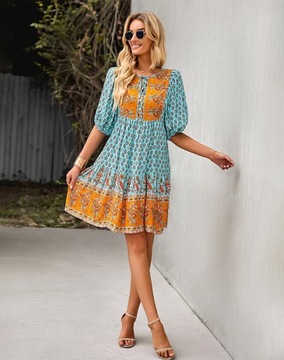 Wonderful feminine DRESS with beautiful patterns