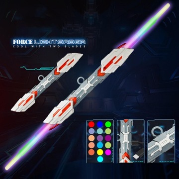 Детали костюма светодиодного светового меча, вращение на 360 градусов, светящийся серый цвет