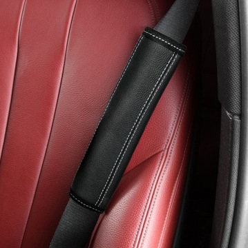 ЧЕХОЛЫ НА РЕМНИ БЕЗОПАСНОСТИ ЭКОКОЖА ЧЕРНЫЙ КОМПЛЕКТ НАКЛАДОК НА РЕМНЯ БЕЗОПАСНОСТИ