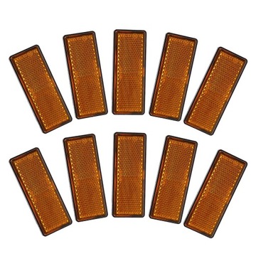 NAKLEJKI ODBLASKOWE NA SAMOCHÓD ARKUSZ POMARAŃCZOWY 9,00X3,50X1,20CM 10 SZT