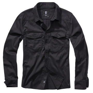 Košeľa s dlhým rukávom BRANDIT Flannel Shirt Black XXL