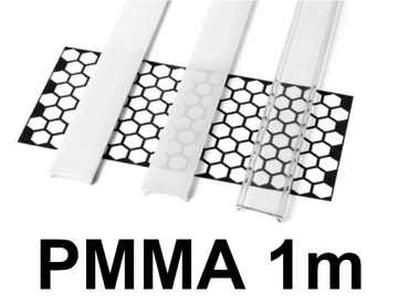 KLOSZ DO PROFILI LED 1M A B C D G H Y Z X - PMMA