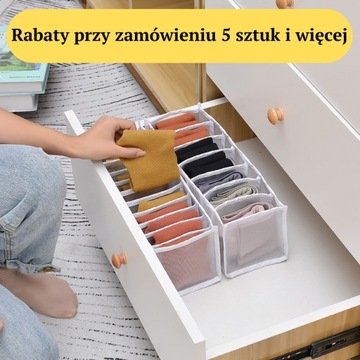 Органайзер для нижнего белья 36*17*12 Цвет Белый - Трусики, носки