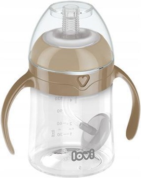 Lovi Pierwszy kubek z obciążoną słomką 150ml Brown