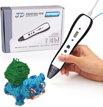 Ручка 3d з дисплеєм LCD містить Філамент PLA 1.75 мм. Проекти DIY.