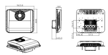Klimatyzator dachowy / klimatyzacja postojowa do kampera Coolpro 2800C 12V