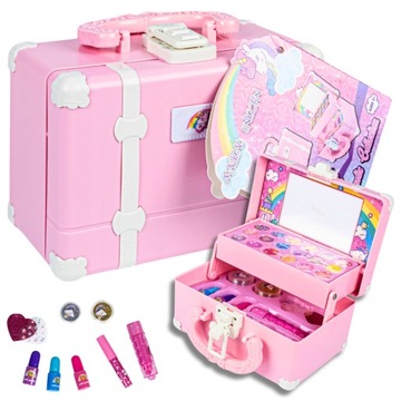 PREZENT NA URODZINY ZESTAW MAKEUP KOSMETYKI *BEZPIECZNE* 3-12 LAT duży