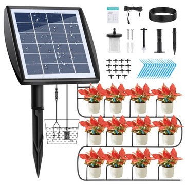 15m Solarny system nawadniania ogrodu Automatyczne kropelkowe do 15 roślin
