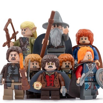 5x Władca Pierścieni Hobbits Nazgûl Koń Figurki