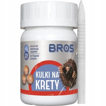 BROS KULKI odstraszające zapachem NA KRETY - DZIAŁAJĄ DO 4 TYGODNI 90g