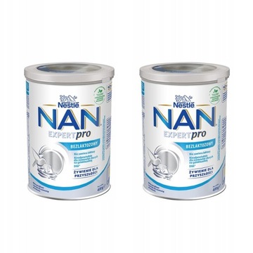 NESTLE NAN BEZLAKTOZOWY mleko początkowe 2x400g