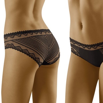 Seksowne Zmysłowe Figi ECO-BO Wolbar Przewiewne Wygodne Koronka Czarne