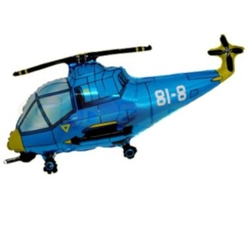 Balon foliowy Helikopter niebieski 61 cm