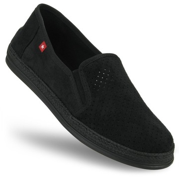 Trampki Slip On Big Star męskie czerwone wsuwane espadryle HH176007 45