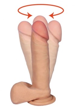 ПОВОРОТНЫЙ ДИЛДО-ВИБРАТОР С ПРИСОСКОЙ С ДИСТАНЦИОННЫМ УПРАВЛЕНИЕМ