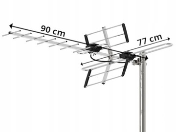 ANTENA TV NAZIEMNEJ COMBO DVB-T2 kierunkowa LTE 4K