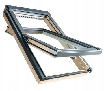 Okno dachowe 3 szybowe FAKRO FTP-V/AN U4 78x118 RAL 7016