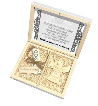 Белая деревянная шкатулка, подарок для причастия, подарок для причастия с гравировкой