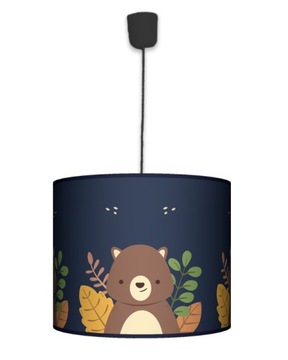 Lampa wisząca duża dziecięca motyw leśny miś