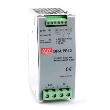 Модуль ИБП Mean Well DR-UPS40 на DIN-рейку, 24 В, 40 А