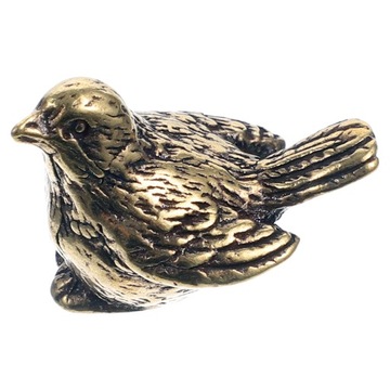Metalowa figurka ptaka wróbla z mosiądzu