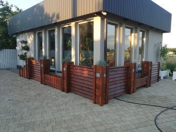 деревянный цветочный горшок с решеткой + бесплатные вставки из ПВХ