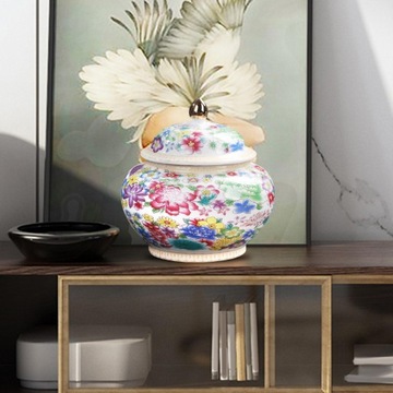 Фарфоровый эмалированный контейнер для хранения чая в китайском стиле, имбирная банка C