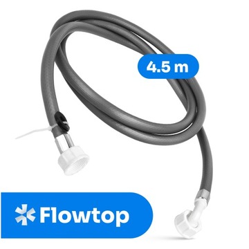 Wąż Dopływowy DO PRALKI Zmywarki Uniwersalny + USZCZELKI Końcówki 4,5m