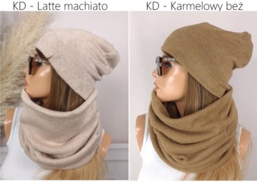Зимний комплект шапка + свитер модных цветов