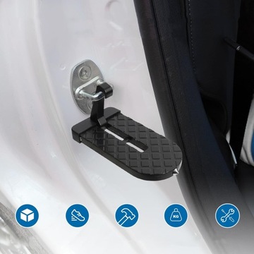 2 X СКЛАДНАЯ ЛЕСТНИЦА С ПЕДАЛЬЮ АВТОМОБИЛЬНОЙ ДВЕРИ С БЕЗОПАСНЫМ МОЛОТОКОМ