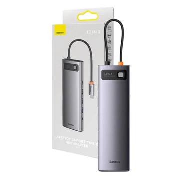 Adapter BASEUS HUB przejściówka 12 w 1 USB Typ C stacja dokująca PD 100W