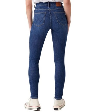 WRANGLER spodnie BLUE jeans HIGH SKINNY _ W29 L32