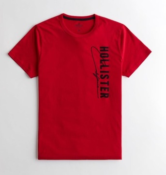 t-shirt Hollister Abercrombie koszulka L czerwona