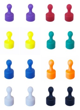 16 x Magnes NEODYMOWY Na lodówkę tablica CZARNY