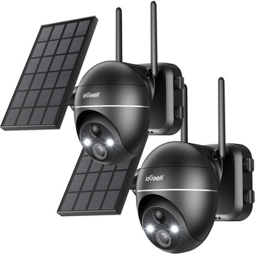 KAMERA OBROTOWA SOLARNA ZEWNĘTRZNA WIFI 5MPx 1944P HD 4xZOOM IP65 9000mAh×2