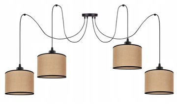 Lampa wisząca na abażury Eko Juta styl Boho Pająk