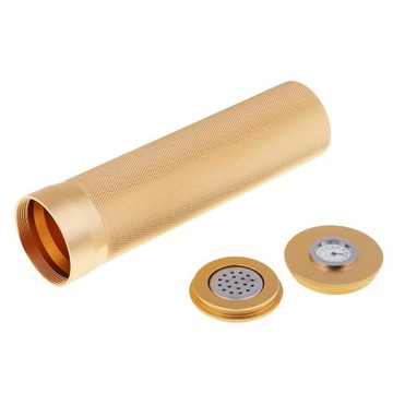 Aluminiowy futerał na cygaro Tube Humidor ze złotem