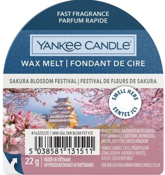 Yankee Candle Wosk Zapachowy Sakura Blossom Festival 22g