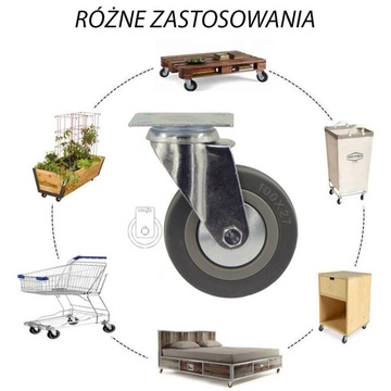 Комплект колёс 4 шт, диаметр 100, шкаф, полка, 12ППГУМ100.