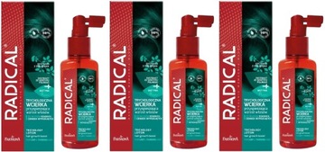 3 x RADICAL Trychologiczna wcierka przyspieszająca wzrost włosów 100m l