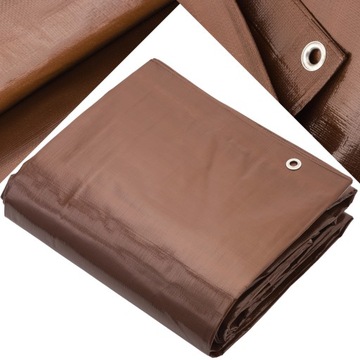 Plandeka okryciowa 180g/m2 mocna brązowa 4x5m