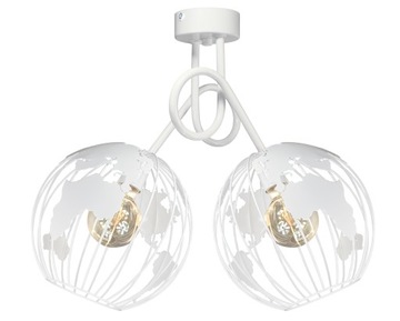 ŻYRANDOL LAMPA SUFITOWA WISZĄCA EDISON GLOBUS DO POKOJU DZIECIĘCEGO BIAŁA