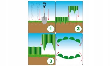 Садовый бордюр Garden Palisade Strong Fence Cellfast 230x15см коричневый