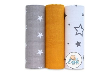Pieluszki Muślinowe Pieluchy kolorowe 3-PACK PREMIUM - EGA KIDS
