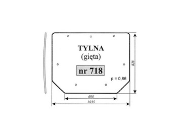 SZYBA TYLNA PRONAR 320A 718