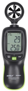 Анемометр Анемометр Измерение ветра и температуры. Батарейки типа АА DEDRA LCD