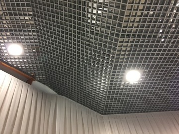 Полный растровый потолок 100x100 серебро (Ral 9006)