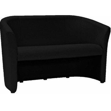 Sofa TM-2 Czarna Salon Wygodna Ekoskóra