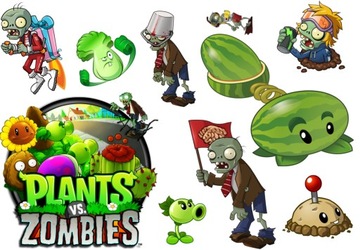 Tatuaże Tymczasowe Dla Dzieci Plants vs Zombies