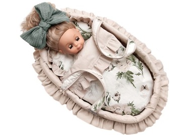 NOSIDEŁKO 45cm z POŚCIELĄ dla lalek ( BEZ LALKI )